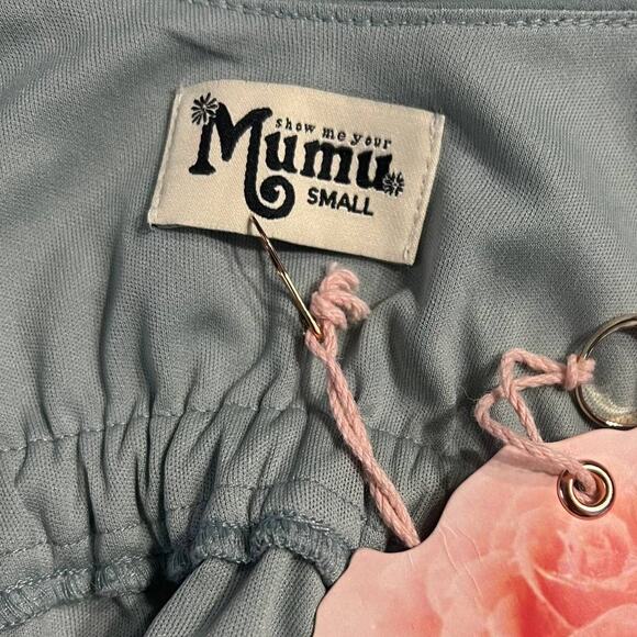 Show Me Your Mumu Silver Sage Caitlin Ruffle Maxi Dress Women's Size Small NWOT - Picture 7 of 11